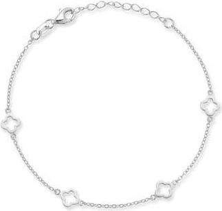 Glaze Jewelry Clover Station Bracelet in Silver at Nordstrom Rack