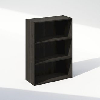 Furinno Simple Open Shelf, Bookcases, 3-Tier, Espresso