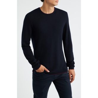 Jack Victor Belvedere Tipped Merino Wool Sweater in Navy at Nordstrom Rack, Size Xx-Large