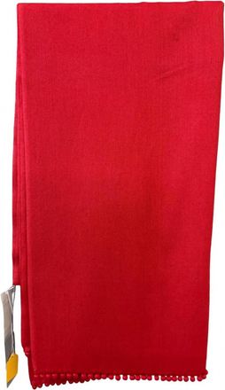 Bajra Womens Ball Stole Pashmina Scarf In Mex Red