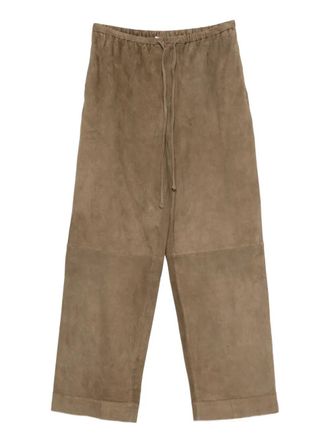 By Malene Birger Joanni Suede Wide Leg Trousers