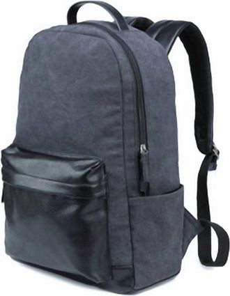 PX Los Angeles Landen Canvas Backpack In Black