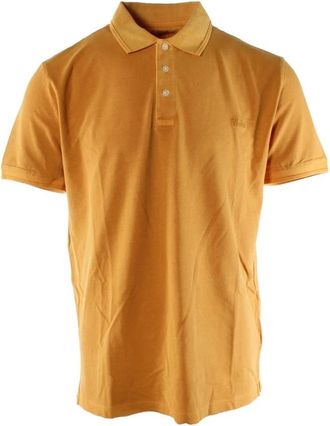 Woolrich Gele Polo Shirt Katoen Elastaan - Heren - Polos - Geel - XL - Katoen - Tops
