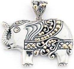 Samuel B. Elephant Pendant in Silver And Gold at Nordstrom Rack
