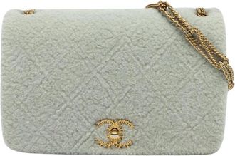 Chanel Pre-owned 19 Sherpa Crossbody - Dames - Vintage Schoudertas - Grijs - ONE Size - Leer - Vintage