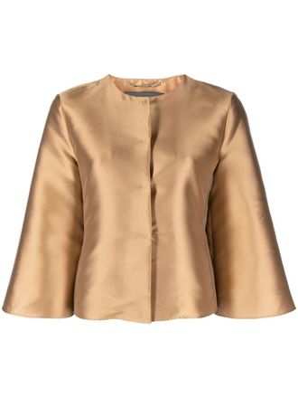 Alberta Ferretti Bomber crop - Oro