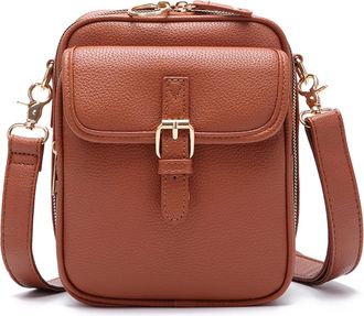 Generic Retro Double-Layer Large Capacity Mini Crossbody Bags,Vintage Leather Messenger Bag, Crossbody Bag for Women