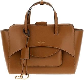 Hidesins Flap M Leather Tote - Dames - Handtassen - Bruin - ONE Size - Katoen - Tassen
