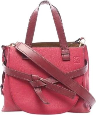 Loewe Pre-owned Gate Leather Tote Bag - - Pre-owned - Donna - Rosso - ONE SIZE