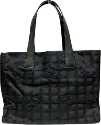 Chanel Pre-owned Tote Bags, female, Black, Size: ONE SIZE Pre-owned New Travel Line Nylon Tote Bag