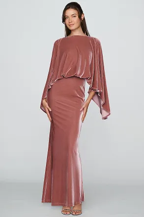 Mare Mare Velvet Cape Sleeve Maxi Dress