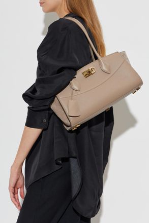 Ferragamo Soft Bag, Womens, Grey