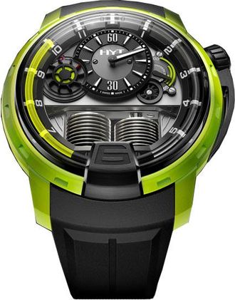 HYT H1 Azo Polyepoxyde Black Dial Black Rubber Mens Watch 148-PA-21-GF-RU