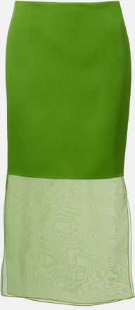 Khaite Sybil layered midi skirt