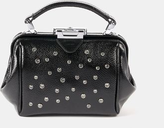 The Cambridge Satchel Company The Mini Sophie - High Shine Black Grain with Swarovski Crystals