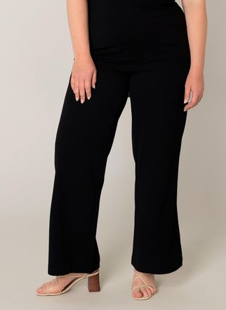 Base Level Curvy Treggings BASE LEVEL CURVY Arah, Damen, Gr. 54 (56), L&auml;nge 32, schwarz, Web, Obermaterial: 97% Polyester, 3% Elasthan, unifarben, loose fit extralang,