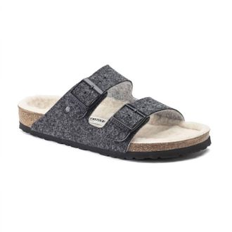 Birkenstock Womens Arizona Sandal In Anthracite Wool