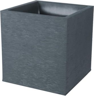Eda Eda - Vaso Cuadrado Graphit - 39 X 39 X 43 Cm - 35 L - Gris Antracita