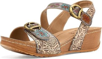 L'Artiste by Spring Step Gottaget Womens Wedge Shoes Grey : EU 41 (US Womens 9.5-10) M, Leather