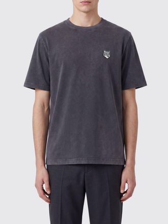 Maison Kitsun&eacute; T-shirt in cotone organico con patch logo Chillax Fox