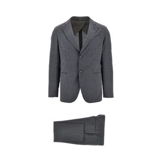 Emporio Armani Wool-blend City Line tailored suit Man 46