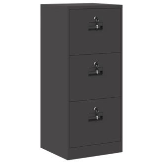 vidaXL Mueble Archivador Con Caj&oacute;n Negro 45,5 X 42 X 106,5 Cm Vidaxl