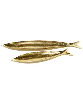 CosmoLiving by Cosmopolitan Cosmoliving By Cosmopolitan Set Of 2 Aluminum Fish Decor