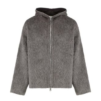 Our Legacy Full Zip Hood - male - Our Legacy - Faux Fur & Shearling Jackets - Gray - M - Jackets