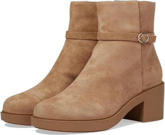 Anne Klein Womens Anne Klein Fenix Boots Brown Side Zipper Block Heel Ankle Bootie ZAP1889