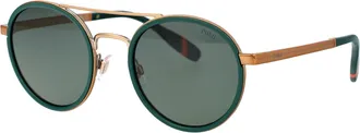 Polo Ralph Lauren Mens Sunglasses 0ph3150 Green-Antique Gold Metal Green/antique