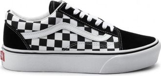 Vans Zwart-Ruit Platform Sneakers - Dames - Sneakers - Zwart - 38 1/2 EU - Schoenen