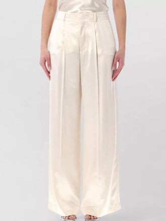 Alberta Ferretti satin high-rise wide-leg trousers