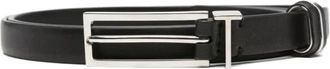 Tom Ford Metalen Lus Leren Riem - Heren - Riemen - Zwart - 95 CM - Accessoires