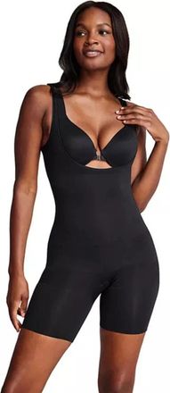 Spanx Red Hot By Spanx Shapewear Womens Black Flat Out Flawless Open-Bust GBO2855