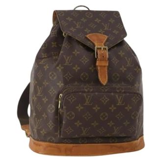 Louis Vuitton Pre-owned Backpacks, female, Brown, Size: ONE SIZE Pre-owned Montsouris GM Backpack
