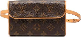 Louis Vuitton Brown Pvc Leather Pochette Sling Bag (Pre-Owned)