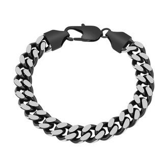 Robert Alton Mens Stainless Steel Curb Link Bracelet