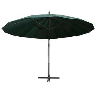 Berkfield Home Hanging Parasol Green 3 m Aluminium Pole
