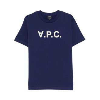 A.P.C. T-Shirts, male, Blue, Size: XL Standard Grand VPC T-shirt