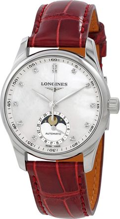 Longines Pre-owned Longines Master Automatic Moon Phase Diamond Ladies Watch L2.409.4.87.2
