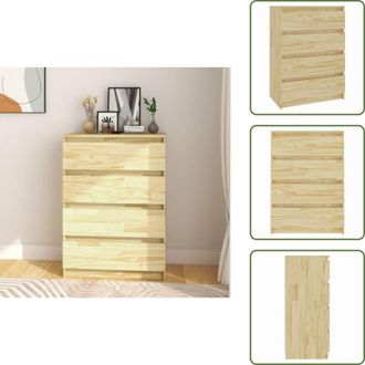vidaXL The Living Store Armadietto 60x36x84 cm in Legno Massello di Pino - Cassettiera in pino
