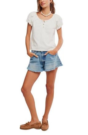 Free People Issa Henley Tee in Clean Ivory at Nordstrom, Size X-Small
