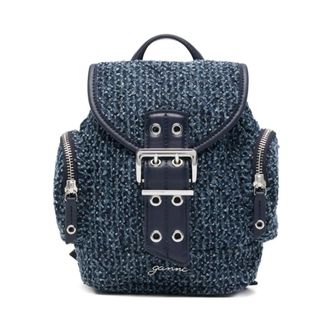 Ganni Backpacks, female, Blue, Size: ONE SIZE Ganni Bags