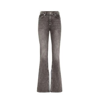 Philipp Plein Fadc Wdt 2583 Jeans - Dames - Flared Jeans - Grijs - W26 - Katoen - Jeans