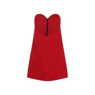 Valentino Garavani Red Embroidered Mini Dress