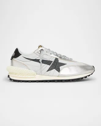 Golden Goose Men & apos;s Marathon Nylon and Leather Low-Top Sneakers