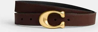Coach Sculpted C Buckle Reversible Belt, 25mm