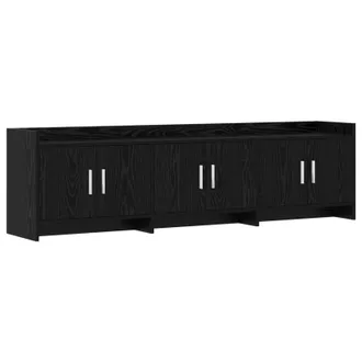 vidaXL Mobile Tv 168 X 33 X 47 Cm Rovere Nero Legno Ingegnerizzato Vidaxl