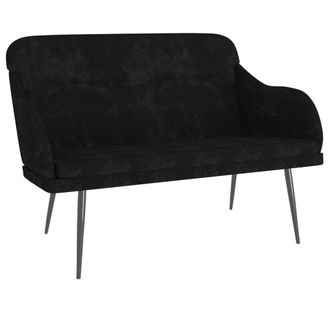 vidaXL Vidaxl Panca Nera 110x76x80 Cm In Velluto