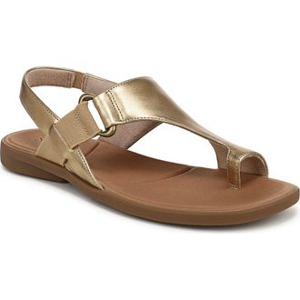 Naturalizer Freya Sandal in Dark Gold Faux Leather at Nordstrom Rack, Size 6.5